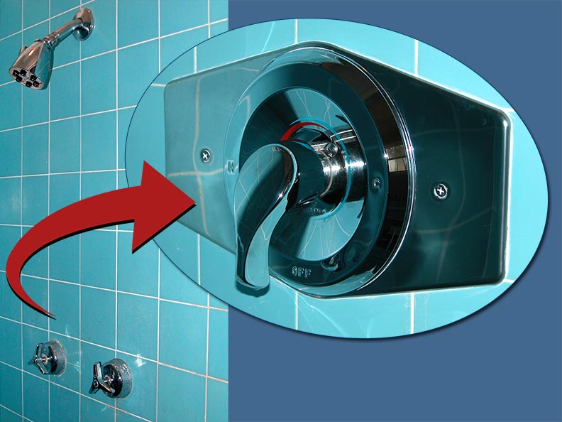 Installation example of Tub Shower Valve to Single Handle ADA Tub Shower mixer
